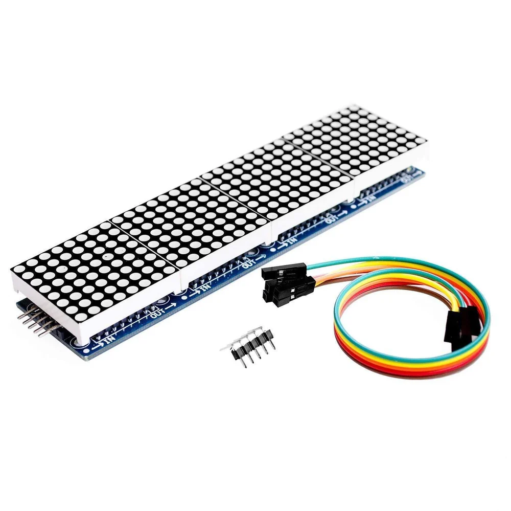 [EMTRGB4003] MAX7219 LED Dot Matrix 4 In 1 Display with 5P Line Module